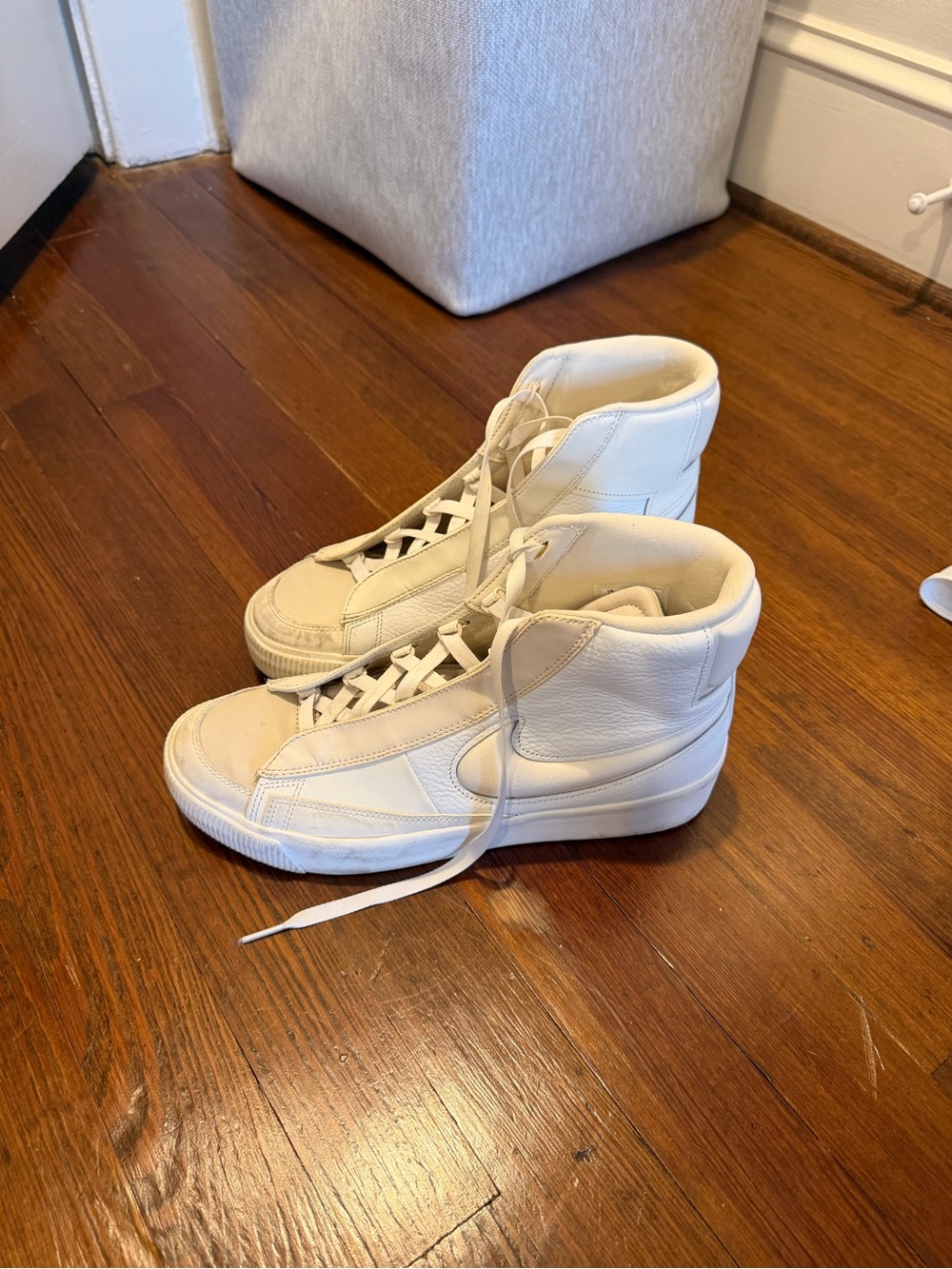 Nike Women's High-Top Sneakers in Off-White/Cream